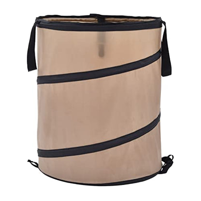 Leaf Trash Can, 10 Gallon Portable Trash Can, Reinforced Steel Spring Oxford Cloth Collapsible Leaf Bag Pop Up Garbage Can Waste Bag Container For Camping and Yard