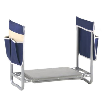 Folding Garden Kneeler Seat with Tool Bags 360lb Capacity 11in Wide Pad