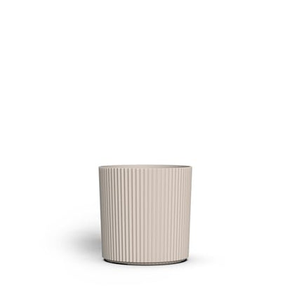 Mayne Haven 12in Round Fluted Modern Planter, Chai - color: Chai, size: 12in