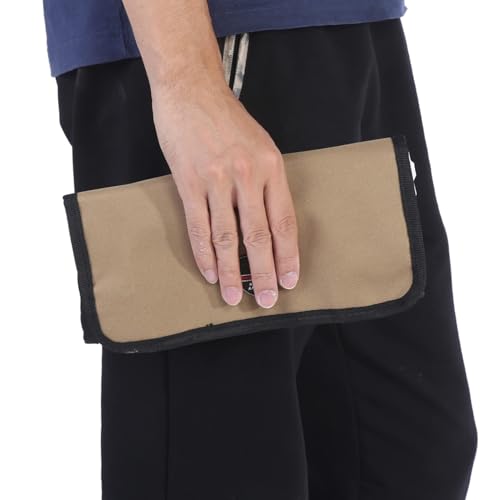 Small Tool Roll Bag, Portable Foldable Garden Tool Bag Roll Up Tool Organizer Pouch for Bicycles Motorcycles 600D Oxford Fabric Tool Roll for Wrenches Screwdrivers Pliers