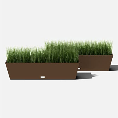 Veradek Pure Series Window Box Planter - Tapered Outdoor Planter - color: Espresso, size: 36 inch - 2 Pack