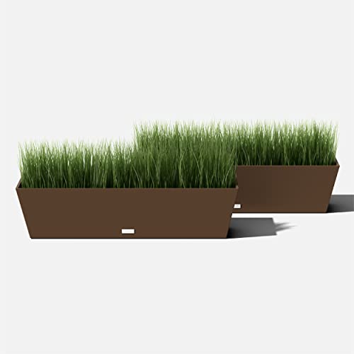 Veradek Pure Series Window Box Planter - Tapered Outdoor Planter - color: Espresso, size: 36 inch - 2 Pack