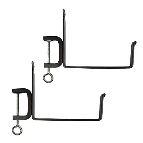 Achla Designs SFB-02C, 8 inch Railing clamp Window Flower Box Brackets, Black - size: 8 Inch