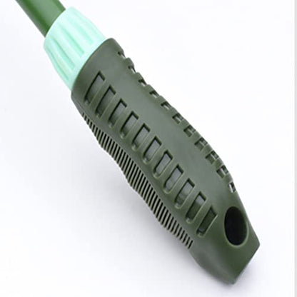 Garden Tool Shovel for Digging Gardening Trowel for Lawn Planting Alloy Spade Plastic Handle Anti Slippery - color: Green Long Handle