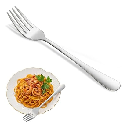 DEHOV 6.7 Inch Stainless Steel Silverware Dessert & Salad Forks Set of 8 - color: Silver112
