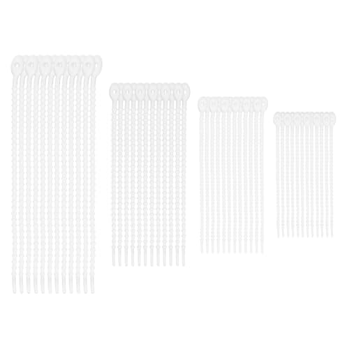 M METERXITY 24-Pack Adjustable Plant Ties, 4.7/5.9/6.7/8.2 Inch Silicone Flexible Multi-Function Garden Twist Tie for Crafts/Gift Wrapping/Gardening Plants, Reusable Support Twine [White] - color: White