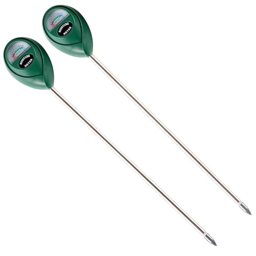 Extended Long Probe Soil Moisture Meter, 2 Pack Plant Water Meter Soil Meter Moisture Sensor Hygrometer for Indoor Outdoor Plant Care,No Battery Needed(Green) - color: Longprobe-2Pack