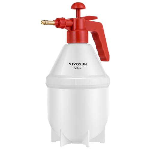 VIVOSUN 50oz Pump Sprayer, Handheld Garden Water Sprayer Bottle - color: Red, size: 50oz