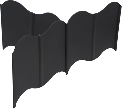 Orgrimmar Garden Edging Kit 40PCS Pound-in Interlocking Black(20”x5.3”) - color: Black 40PCS
