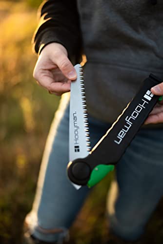 Hooyman Extendable Tree Saw with Compact Design, Detachable Handsaw and Telescoping Pole, No-Slip H-Grip, Impulse Hardened Teeth, and Wrist Lanyard for Tree Trimming, Hunting, Camping, and Outdoors - style: 5ft Extendable Saw