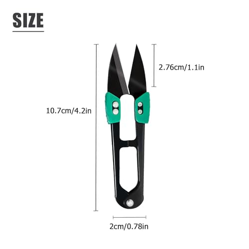 4Pcs Sewing Scissors Fabric Scissors Yarn Thread Cutter Embroidery Crochet Scissors Small Snips Trimming Nipper Thread Snips Pruning Shears for DIY Projects,Crafts,Garden,Bonsai - color: 4p-black