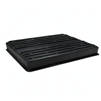 10x20 Inch Black Plastic 100 Pack Plant Propagation Tray No Holes - color: Black, size: 100-Pack