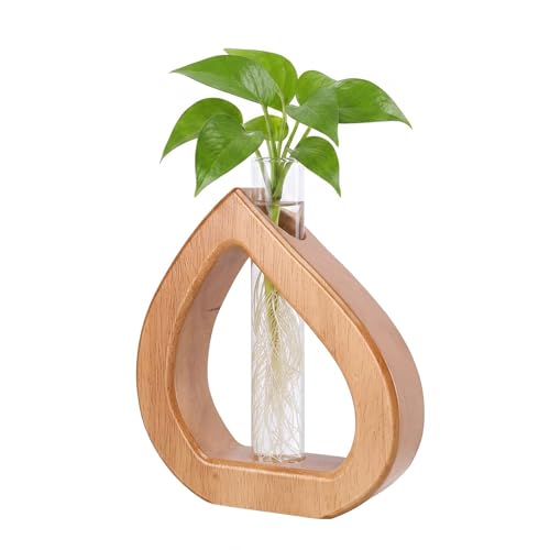 Glass Test Tube Terrarium Plant Propagation Station Holder - size: 5.3*5.9IN
