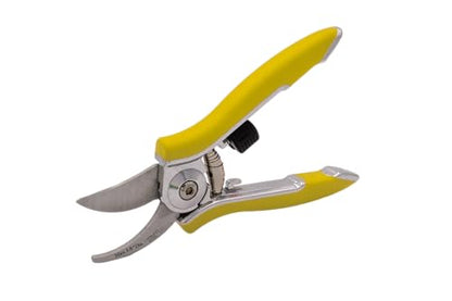 Dramm ColorPoint Stainless Steel Compact Garden Pruning Shears, Hand Pruner, Garden Clippers, with Heavy Duty Blade and Easy grip Handle, Yellow - color: Yellow, style: Classic
