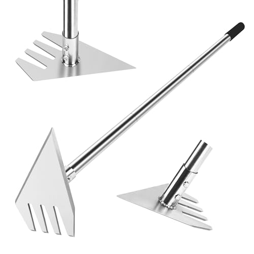 BARAYSTUS Garden Hoe Heavy Duty, Adjustable Long Handle Weeding Tool - size: Large Head: 4.1" W x 8.5" H