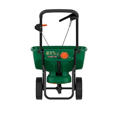 Scotts Turf Builder EdgeGuard DLX Broadcast Spreader for Seed, Fertilizer, Salt, Ice Melt, Holds up to 15,000 sq.ft. Product, Green - style: Deluxe