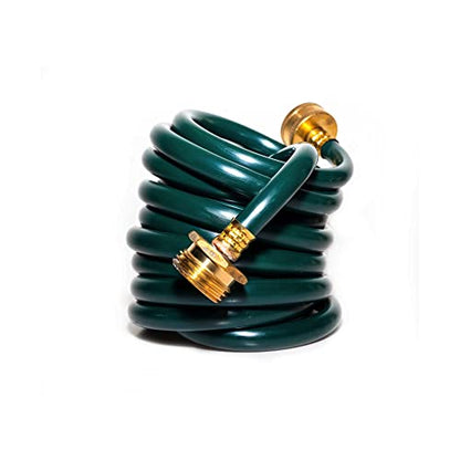 Orgrimmar 10FT Green EVA Coil Garden Hose with Metal Fittings - color: Green, size: 10 Feet