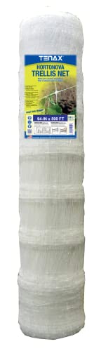 Tenax 1A160152 Hortonova Plant Trellis Net LM 94-in x 500-Ft White - size: 94' x 500'