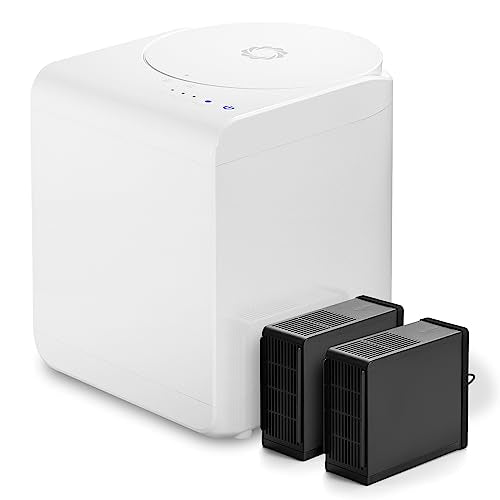 Airthereal R500 Electric Kitchen Composter, 2.5L, Pearl White - color: Pearl White, size: Plastic Cover