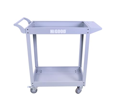 Heavy Duty Service Utility Cart,2 Shelf Steel, 800-Pound Capacity, 35.6 x 18.1x38-Inch Gray - color: Gray