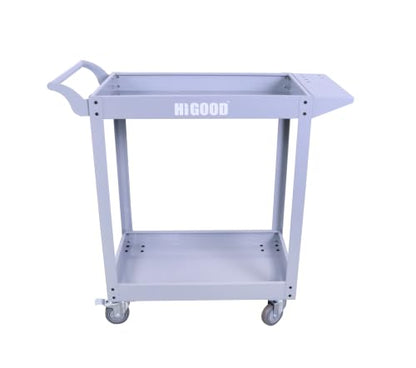 Heavy Duty Service Utility Cart,2 Shelf Steel, 800-Pound Capacity, 35.6 x 18.1x38-Inch Gray - color: Gray