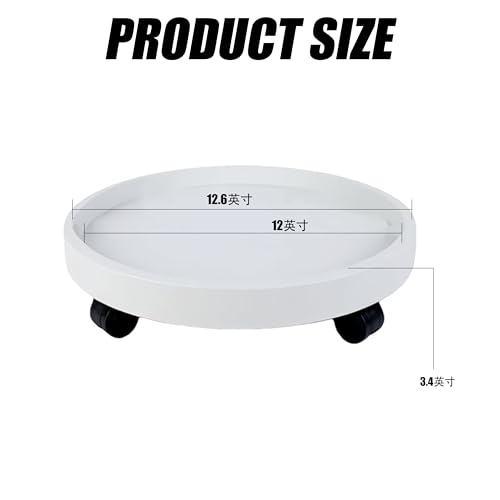Plastic Plant Caddy, Wheeled Base Tray for Indoor Outdoor Flowerpot