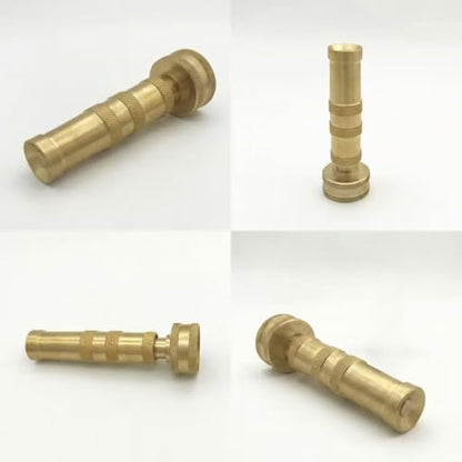 Brass Hose Nozzle, Heavy Duty, Adjustable High Pressure, 3/4" GHT