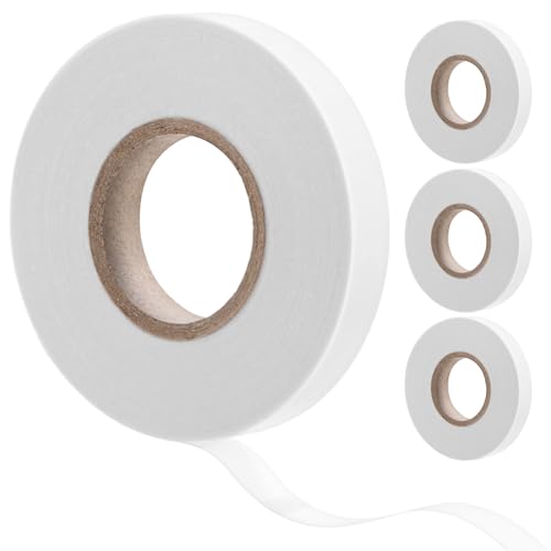 M METERXITY 4-Roll Stretchable Garden Tie Tape 2/5 Inch x 82 Feet PVC Reusable Stretch Plant Tree Tape for Indoor Outdoor Patio Plant/Tree/Vegetables/Branches/Flowers White - color: White
