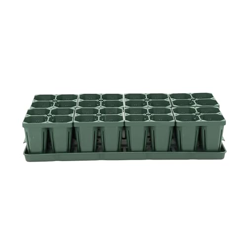Vego garden Seedling Suite Products, 8 Pack Jumbo Seedling Trays with 10" x 20" Bottom Watering Trays - size: Jumbo