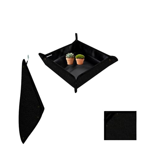 Repotting Mat for Indoor Plants 29.5"x29.5", Unique Gifts for Plant Lovers - color: Black, size: 29.5" x 29.5" x 0.1"