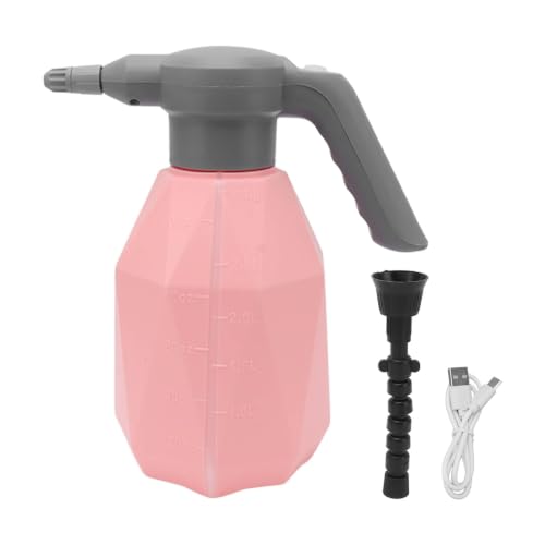 Electric Spray Bottle 3L, Rechargeable Plant Mister with Rotating Nozzle (with Swivel Nozzle) - color: Pink, size: with Swivel Nozzle
