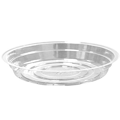 TRUEDAYS 8 Inch 5 Pack Clear Plant Saucers Flower Pot Tray Excellent for Indoor & Outdoor Plants - size: 5-Pack (8'' Only)