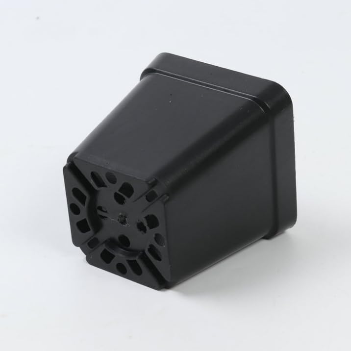 10Pcs 2.16Inch Square Black Plastic Nursery Pots, Mini Succulent Plant Seedling Pots with Drainage Holes for Cactus, Herb, Small Houseplants - color: Black, size: 10Pcs