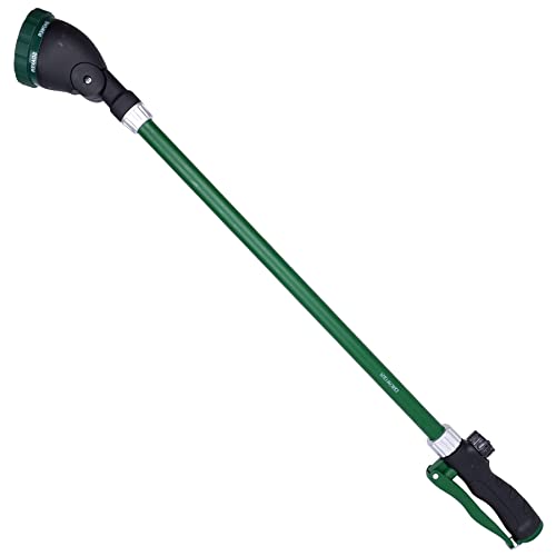Heavy Duty 28 Inch Watering Wand with Pivoting Head, Adjustable Garden Hose Water Sprayer Wand with Ergonomic Handle, Spray 6 Watering Patterns, Perfect for Watering Seedling Beds, Flowers - size: 28 Inch