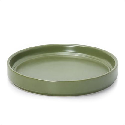 D'vine Dev Ceramic Plant Saucer/Drainage Tray, 10.4 in, Olive, 97-T-C-5 - color: Olive, size: 10.4" (1 Pack)