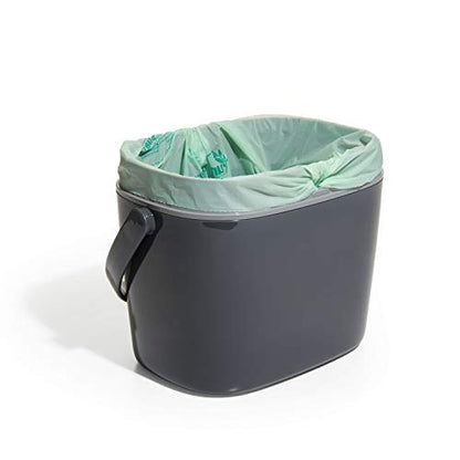 OXO Good Grips Easy-Clean Compost Bin, Charcoal, 1.75 Gal/6.62 L - color: Charcoal, size: 1.75 Gallon