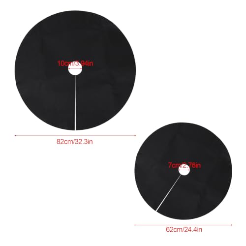 NQEUEPN 6pcs 2 Sizes 24.4" & 32.3" Tree Mulch Rings Base Wild Grass Barrier