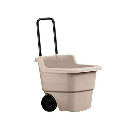 Suncast 15 Gallon Poly Multipurpose Rolling Lawn and Garden Cart, Taupe (3 Pack) - size: 3 Pack