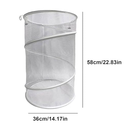 New Pop Up Insect & Bird Barrier Plant Cover Net, 14"x23" Round Foldable Mesh Protector, Garden Cage Guard with Stakes & Carry Bag, Keep Animals & Birds Out for Vegetables and Flowers White - color: White