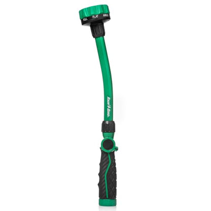 Rain Bird TCNZL8PWAND16 Watering Wand Garden Hose Nozzle, 16 Inch - Thumb Flow Control with 8 Spray Pattern, Comfort Grip, 3/4 in GHT for Plants, Flower Beds & Outdoor Cleaning - Green and Black - size: 8-Pattern