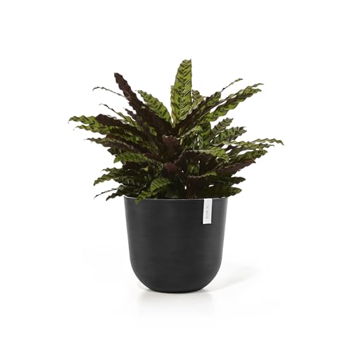 Ecopots Oslo Round Flower Planter, Dark Grey, 17.75" - color: Dark Grey, size: 17.5"