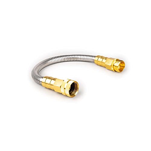 1FT Stainless Steel Leader Hose, 3/4 GHT Male to Female - size: 1FT