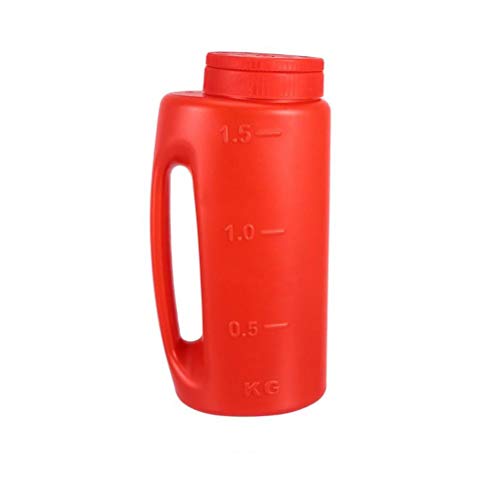 Hand Held Spreader, Fertilizer Salt Spreader, Ice Salt Dispenser with Adjustable Hole Size Cover for Lawns Gardens Walkways (red) - color: red