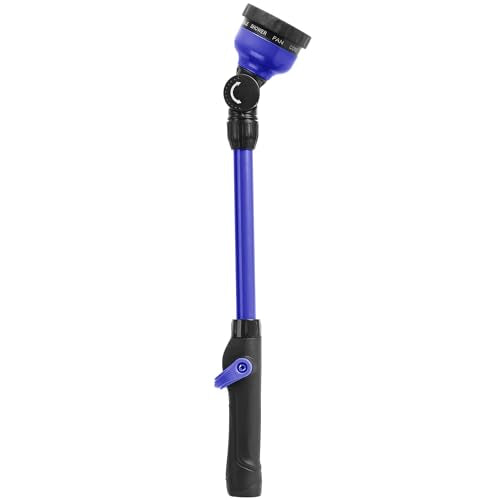 STYDDI Watering Wand for Garden Hose, Lightweight Metal Turret Wand, Blue - color: Blue