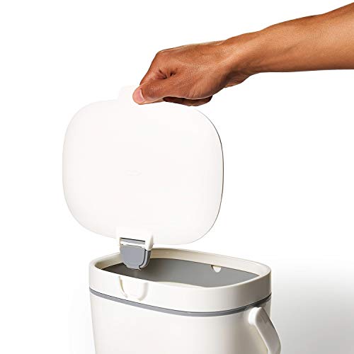 OXO Good Grips Easy-Clean Compost Bin, White, 1.75 Gal/6.62 L - color: White, size: 1.75 Gallon