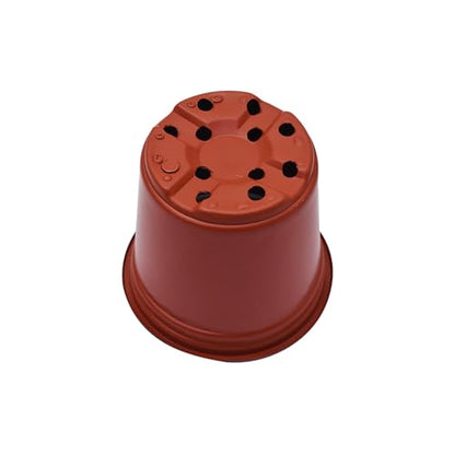 Plastic Planter Nursery Seedlings Pots - 5.5 Inches 100Pcs Flower Plant Container Seed Starting Pot for Outdoor Succulents Seedlings Cuttings Transplanting - size: 5.5 x 4 x 3 in