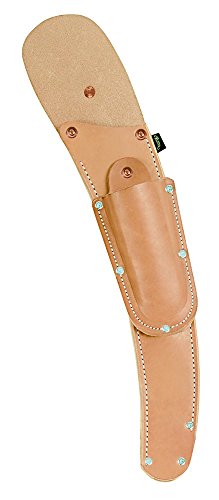 Weaver Leather Straight Back Curved Saw Scabbard with Pruner Pouch - color: Tan