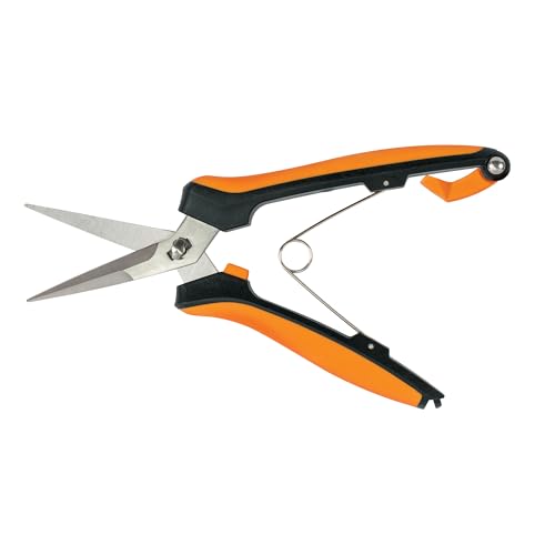 Fiskars 6" Curved Micro-Tip Pruning Snips, Garden Scissors For Tight Spaces, Curved (Pack of 6) - style: Curved Snips (Pack of 6)