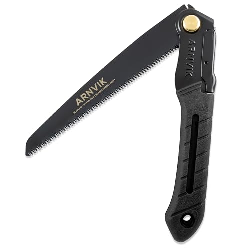 Nordic Pruning Saw for Gardening & Folding Saw Bushcraft - Arnvik - 8 Teeth per Inch - 8 in Hardened SK5 Steel Blade for Wood - For Cutting Trees in Your Garden or Firewood when Camping