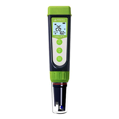 Apera Instruments AI104G GroStar Series GS4 pH/EC/500ppm/700ppm Combo 5-in-1 Pen Tester Kit with Replaceable Double-Junction pH/EC Probe for Hydroponics Water Quality Testing, Gen II - style: pH/EC/ppm